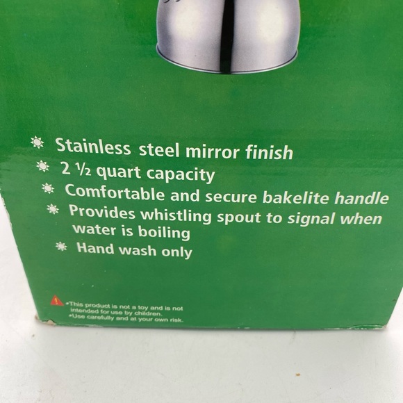 VTG Cook Supreme Whistling Tea Kettle Stainless Steel Bakelite Handle 2 1/2 Qt - Picture 12 of 15